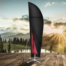 Cantilever Parasol Cover, Waterproof, Windproof, Anti-UV, Heavy Duty 210D Oxford Fabric Parasol Cover with Telescopic Pole (265x40/70/50cm)