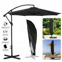 Offset Parasol Cover, Waterproof, Windproof, Anti-UV, Robust 420D Oxford Fabric Protective Cover for Parasol 265CM (407050CM) Parasol cover