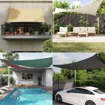 Torana - Sunshade Sail Oxford Fabric Triangular 5x5x5 m Cream vidaXL