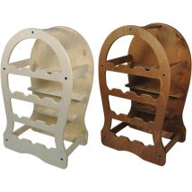 Porte-bouteille tonneau avec 13 places en bois de bouleau clair cm 37 x 27 x 62 h cave a' vin