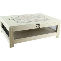 Cook concept Cantina Formaggi con Vassoio, Legno Acciaio Inossidabile, Beige, H14,8 x 27 x 39 cm