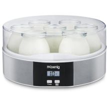 Yogurtiera H.Koenig ELY70 – Capacità 1,12 L – 7 vasetti in vetro – Display LCD programmabile – 15 W