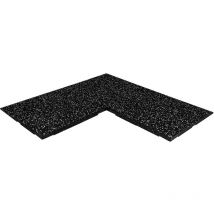 Vivol - Cantonera borde goma suelo deportivo - 50x50 cm - 20 mm espesor - Gris
