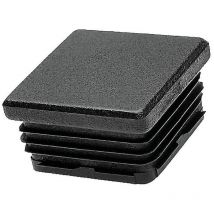 Cantonera cuadrada 25mm interior negra 8802 , Contera cuadrada interior estriada. 15-25N-Polietileno de baja densidadTamaño 25mmColor negro. - Fortaps