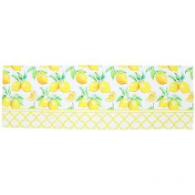 Cantonnière de fenêtre à motif de citron frais pour rideau court à imprimé citron de cuisine