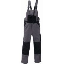 Canvas (320 G/m²) Latzhose Amazonas Grau/schwarz Größe 44