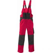 Canvas (320 G/m²) Latzhose Amazonas Rot/schwarz Größe 106