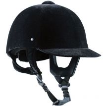 Cap Pro-Tech in velluto con rotella e omologazione VG1: 53-55 cm, nero