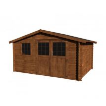 Décor Et Jardin - Casetta in Legno impregnata Marrone 4x3 mt 34 mm