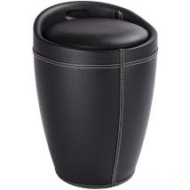 Capannoli - Cesto portabiancheria in ecopelle Egg EG190N Noir