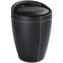 Cesto portabiancheria in ecopelle Capannoli Egg EG190N Nero