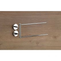 Porte-serviettes double articulé Capannoli Hoop HP111 Chromé
