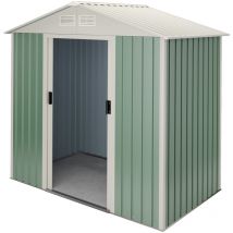 Hoggar - Casette da giardino in metallo 2,43m2 Wasabi Nybro - 10 anni di garanzia - 201x121x176cm. Capanno da giardino