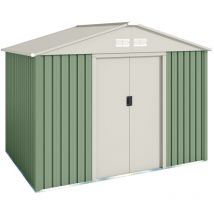 Hoggar - Casette da giardino in metallo Wasabi 4,72m2 Gavle - 10 anni di garanzia - 261x181x198cm. Capanno da giardino