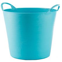 Capazo con 2 asas Ø34x33,5cm de 22 litros de capacidad fabricado en plástico color azul