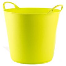 Plasvidavi - Capazo con 2 asas Ø34x33,5cm de 22 litros de capacidad fabricado en plástico color verde pistacho