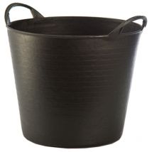 Schwarzer Kunststoffkorb mit zwei Griffen 26lt cap26 Plasvidavi