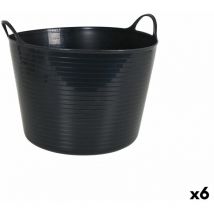 DEM - Capazo de plástico multiusos flexy 42 l redondo (6 unidades)