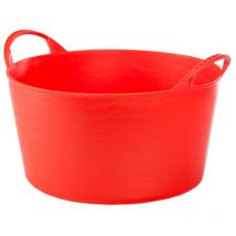 Plasvidavi - Capazo flexible Ø35x23cm de 12 litros de capacidad fabricado en plástico color rojo