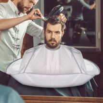 Cape de Coiffure Professionnelle Coupe Barbiers Rasage Tablier Parapluie Avec Attache Auto-adhésive, Accessoire de Coupe de Cheveux pour Adultes