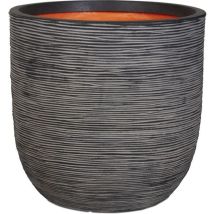 Capi Europe Blumentopf Rib Nl - 35x34 Cm - Anthrazit - Recyclingkunststoff