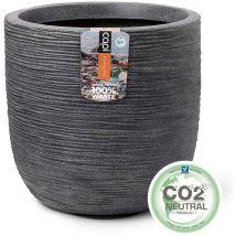 Blumentopf Waste Rib 43x41 cm Grau Capi