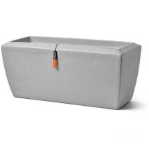 Capi - Jardinera rectangular Arc Granite marfil 60x35x40 cm