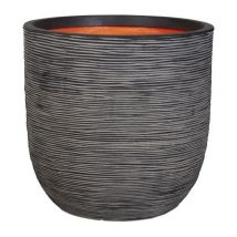 Capi Europe - Pot de fleur boule rib nl - 35 x 34 cm - Anthracite