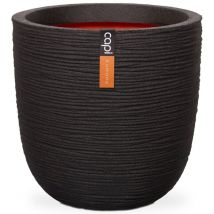 Capi Europe - Macetero Nature Rib negro 43x41 cm KBLR933 Capi