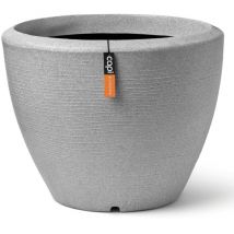 Pot à plantes conique bas Arc Granite 48x35 cm Ivoire Capi