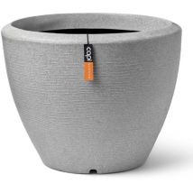 Capi - Pot à plantes conique bas Arc Granite 34x25 cm Ivoire