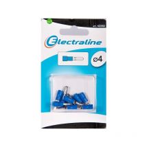 Capicorda cilindrico Electraline femmina 4-6mm 10pz blu
