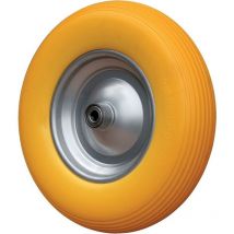 Rad vollgeschäumt 400/100 Kugellager u. Achse 17mm