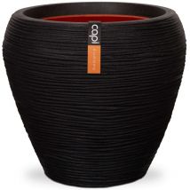 Pot à fleurs Nature Rib conique 42 x 38 cm noir KBLR362 Capi