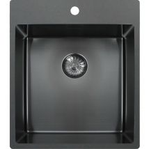 2D-Spüle CAPP40KR10GM Edelstahl-Anthrazit Gun Metal - Solido