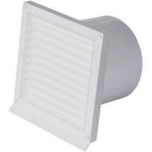 NW100 rsk Griglia per cappa di aspirazione con aletta posteriore Plastica Adatto al diametro del tubo: 10 cm - Wallair