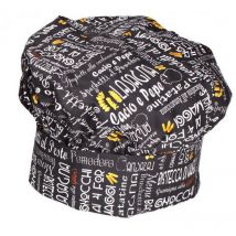 Cappello da cuoco Giblor's Menù nero art. 14P05I483