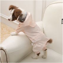Cappotto impermeabile per cani con cappello, giacca impermeabile per cani, poncho impermeabile leggero per la pioggia all'aperto con foro per il