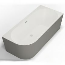 Spalina - Baignoire semi-îlot Murale capri 180 droite Grise L.180 x l.81 cm, by