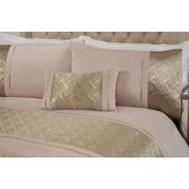 Rapport Home - Capri Blush Super King Size Duvet Cover Set Velvet Sequin Bedding Bed Set Quilt - Blush