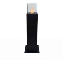 Frankystar - Capri - Cheminée éthanol pour extérieur 20x20x110 cm, couleur noir