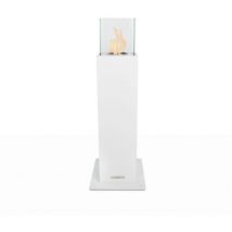 Frankystar - Capri - Cheminée éthanol pour extérieur 20x20x70 cm, couleur blanc