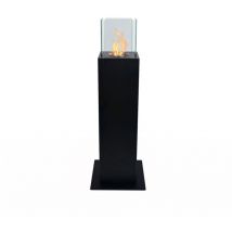 Frankystar - Capri - Cheminée éthanol pour extérieur 20x20x70 cm, couleur noir