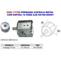 Fplus persiana capsula metal con espiga 12 para eje 60 06100001