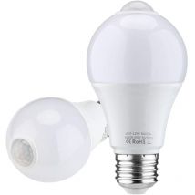 Capteur de mouvement de l'ampoule, ampoule à led E27 12W blanc chaud 3000k avec capteur de mouvement automatique allumage / arrêt de l'ampoule
