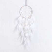 Capteur De Rêves en Plumes, Attrape Rêve Lumineux Fait Main Mobiles Attrape-Rêves Rétro Romantique Décor pour Fille Mobile Decoratif Maison Chambre