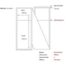 Capture - Rouleaux pour directions de marque modèle Ship-label 105 x 251 mm (CA-LB7001)