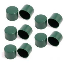Estexo - 10 Capuchons de poteau de clôture en plastique ø 34 mm vert
