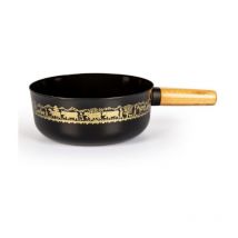 Stöckli - Fonduetopf aus emailliertem stahl, 23 cm, schwarz - Stockli - 7423.14HAA