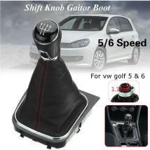 Maerex - Car Auto Vehicle 5/6 Speed Gear Shift Knob Lever Leather Gaitor Gaiter Boot Cover For vw Golf 5 6
